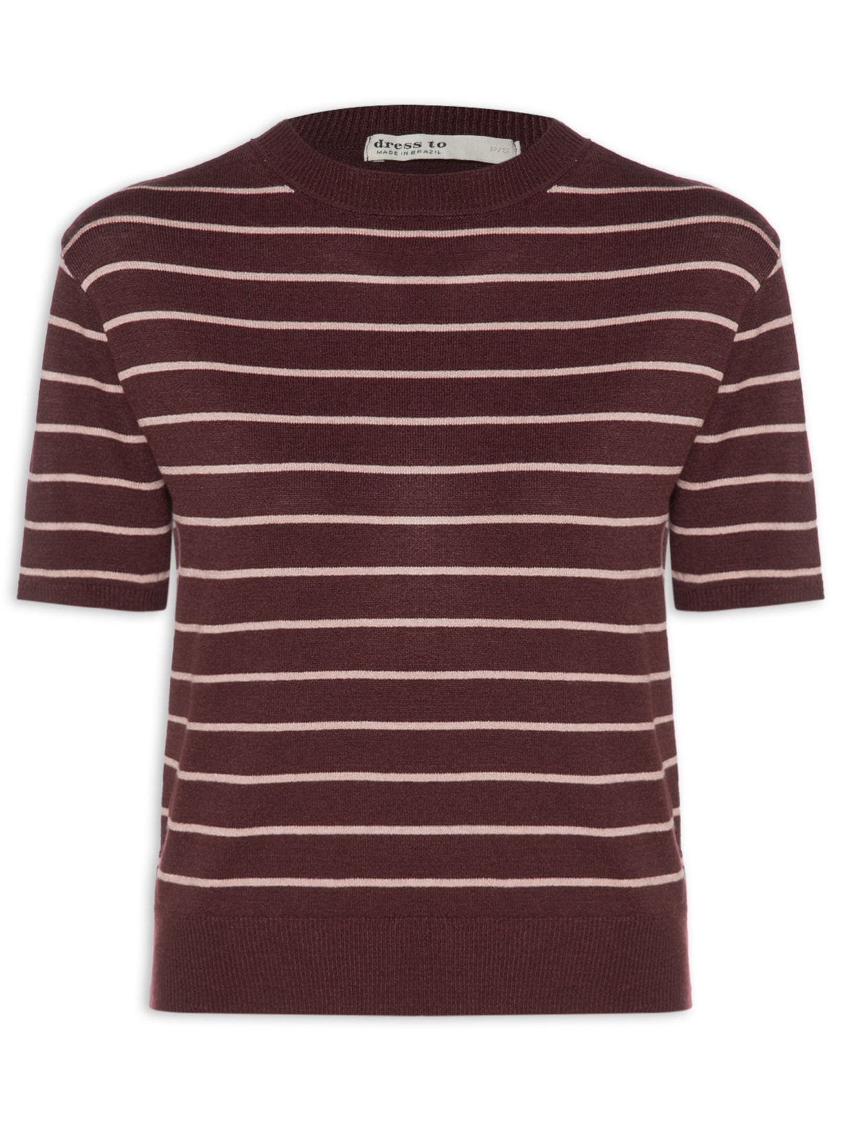 Blusa Feminina Tricot Manga Curta Vermelho Dress To