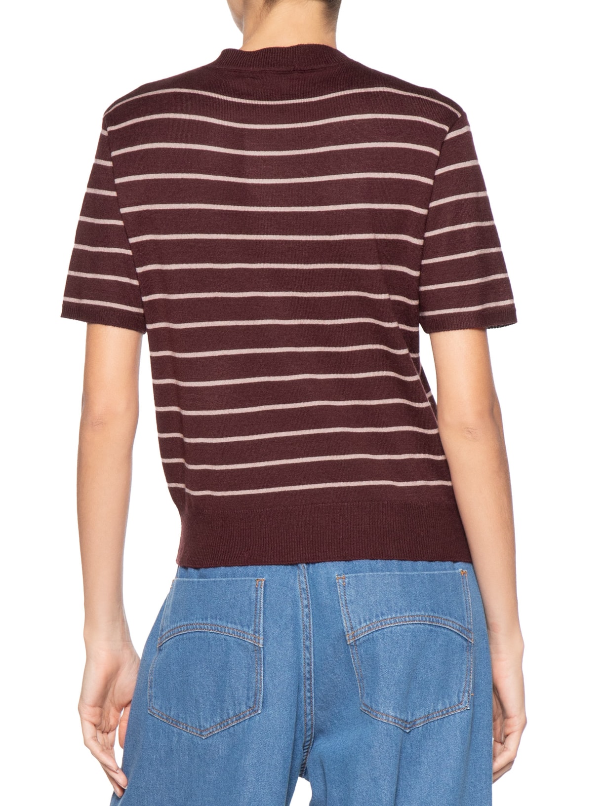 Blusa Feminina Tricot Manga Curta Vermelho Dress To