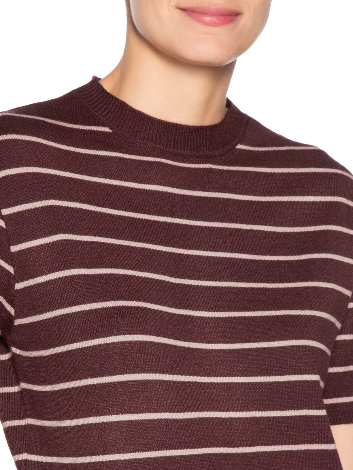 Blusa Feminina Tricot Manga Curta Vermelho Dress To