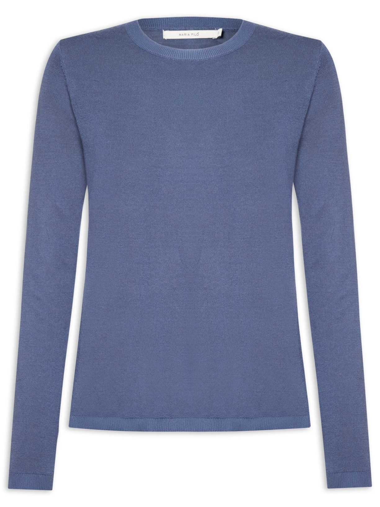 Blusa Feminina Tricot Manga Longa - Azul