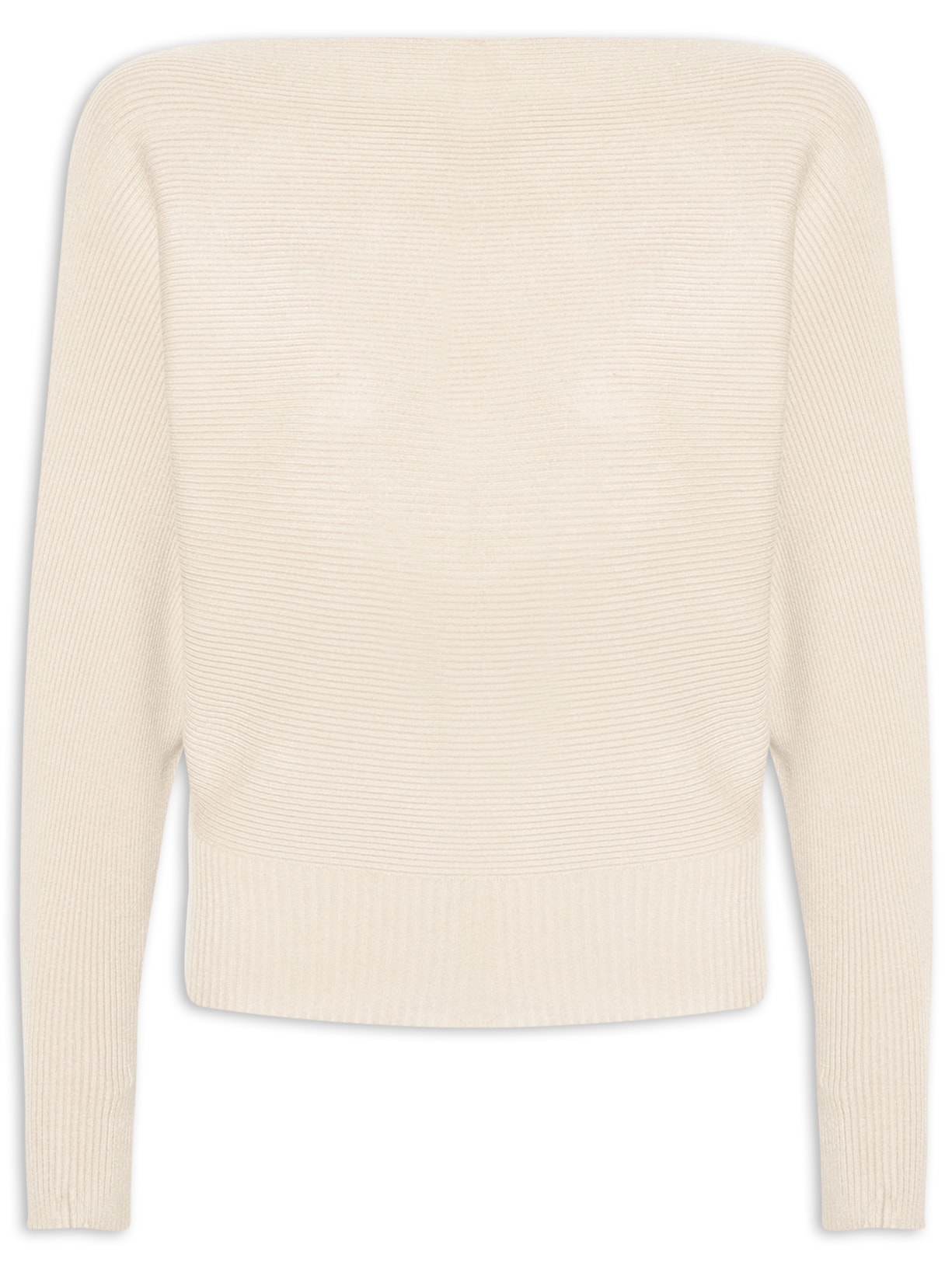 Blusa Feminina Tricot Manga Longa - Bege