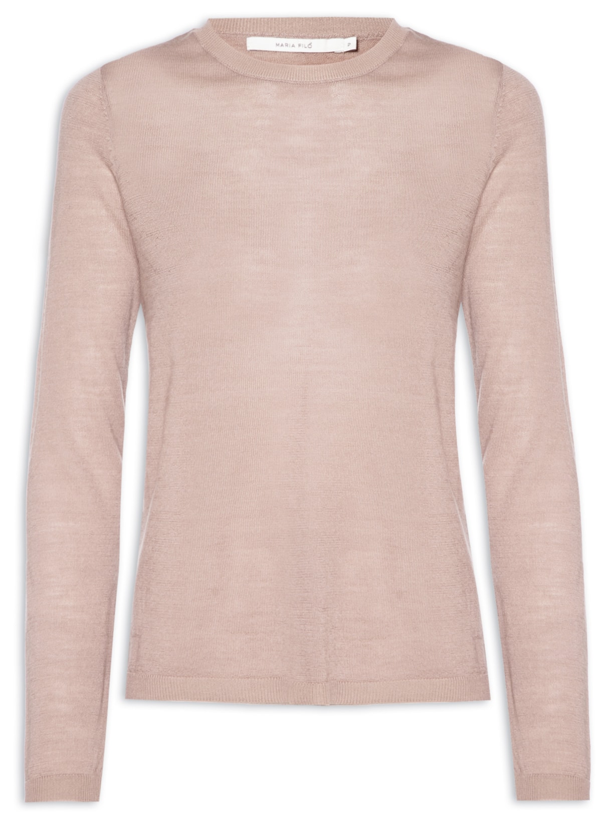 Blusa Feminina Tricot Manga Longa - Bege