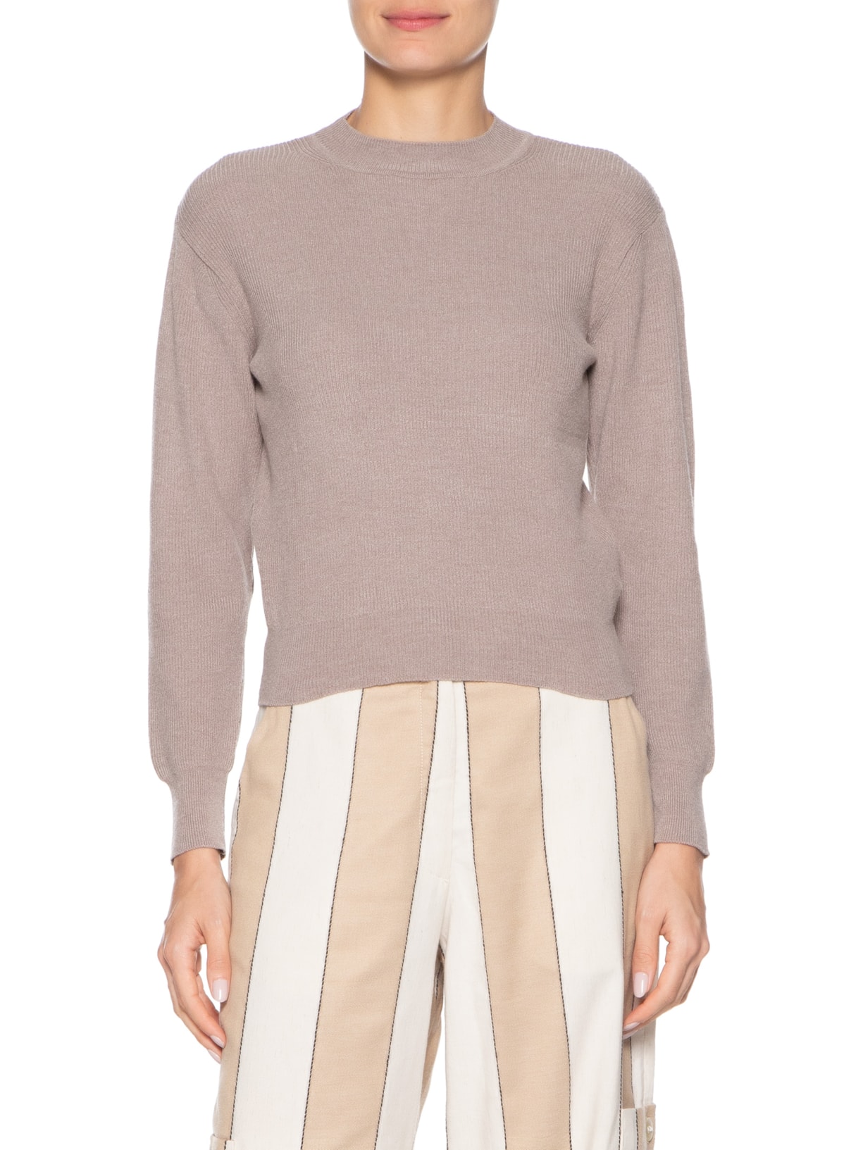 Blusa Feminina Tricot Manga Longa Cinza Dress To