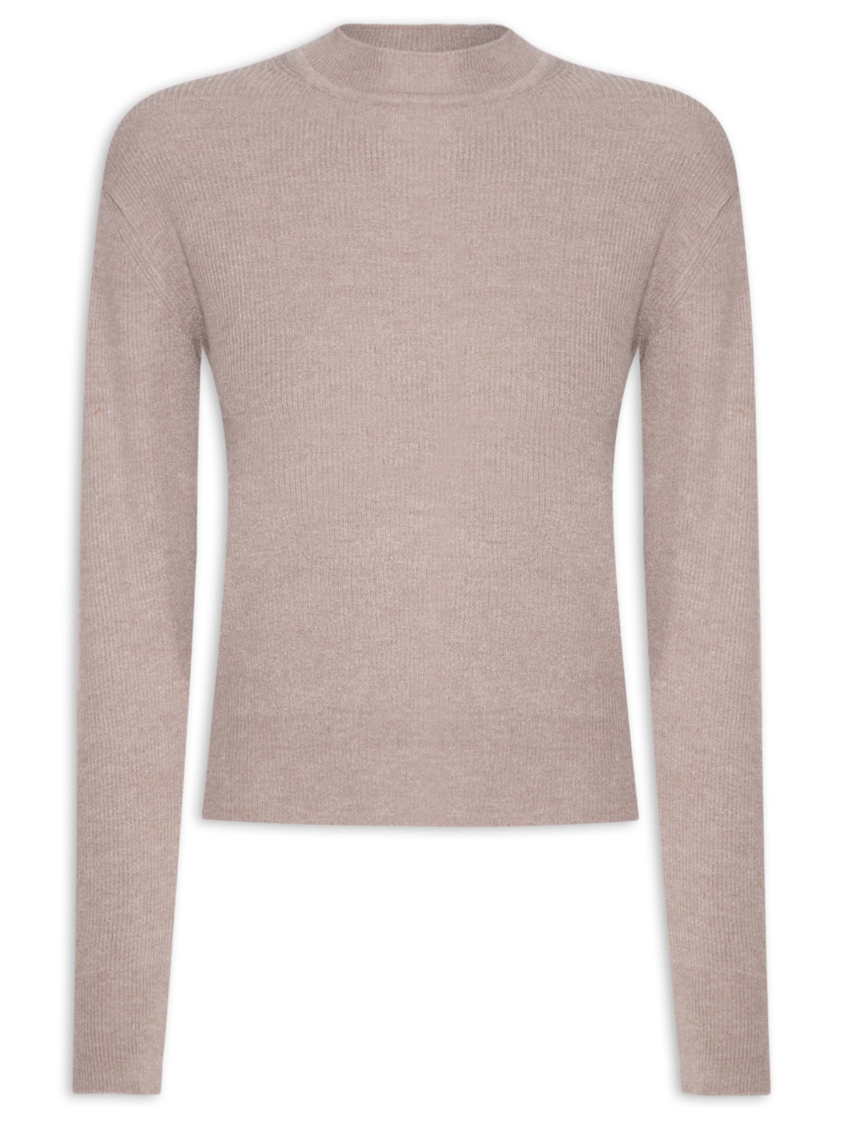 Blusa Feminina Tricot Manga Longa Cinza Dress To