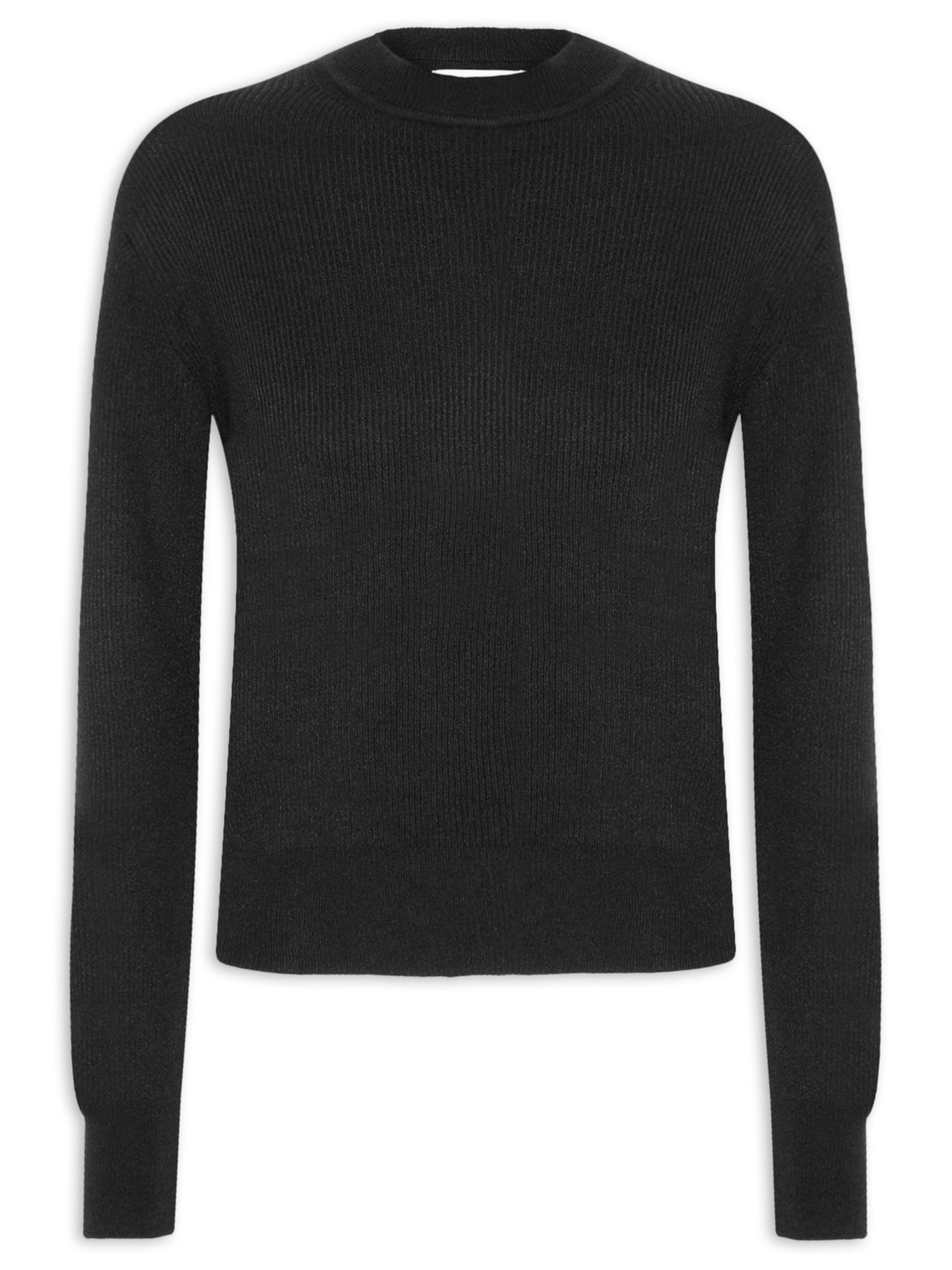 Blusa Feminina Tricot Manga Longa - Preto