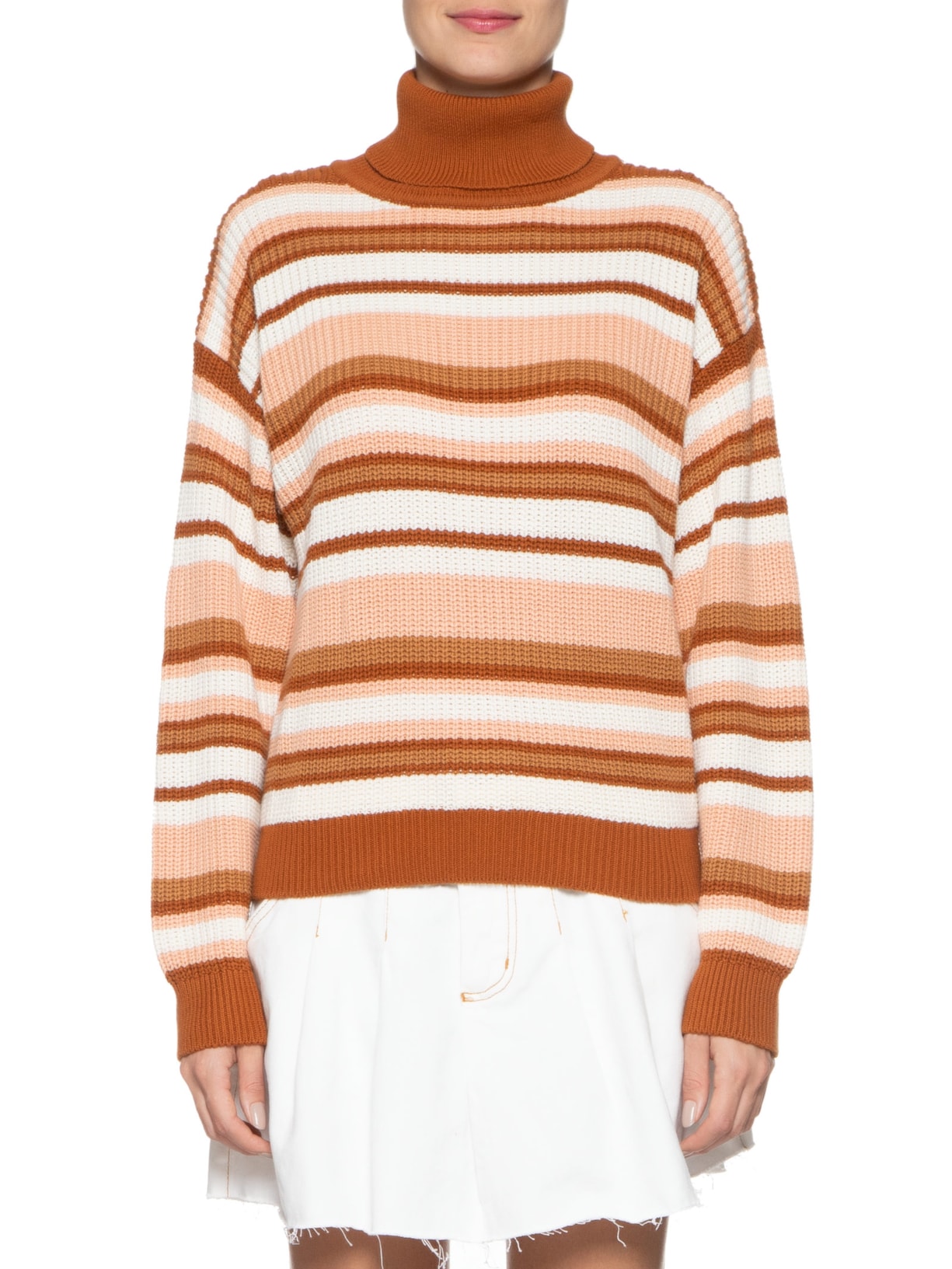 Blusa Feminina Tricot Marrom Hering