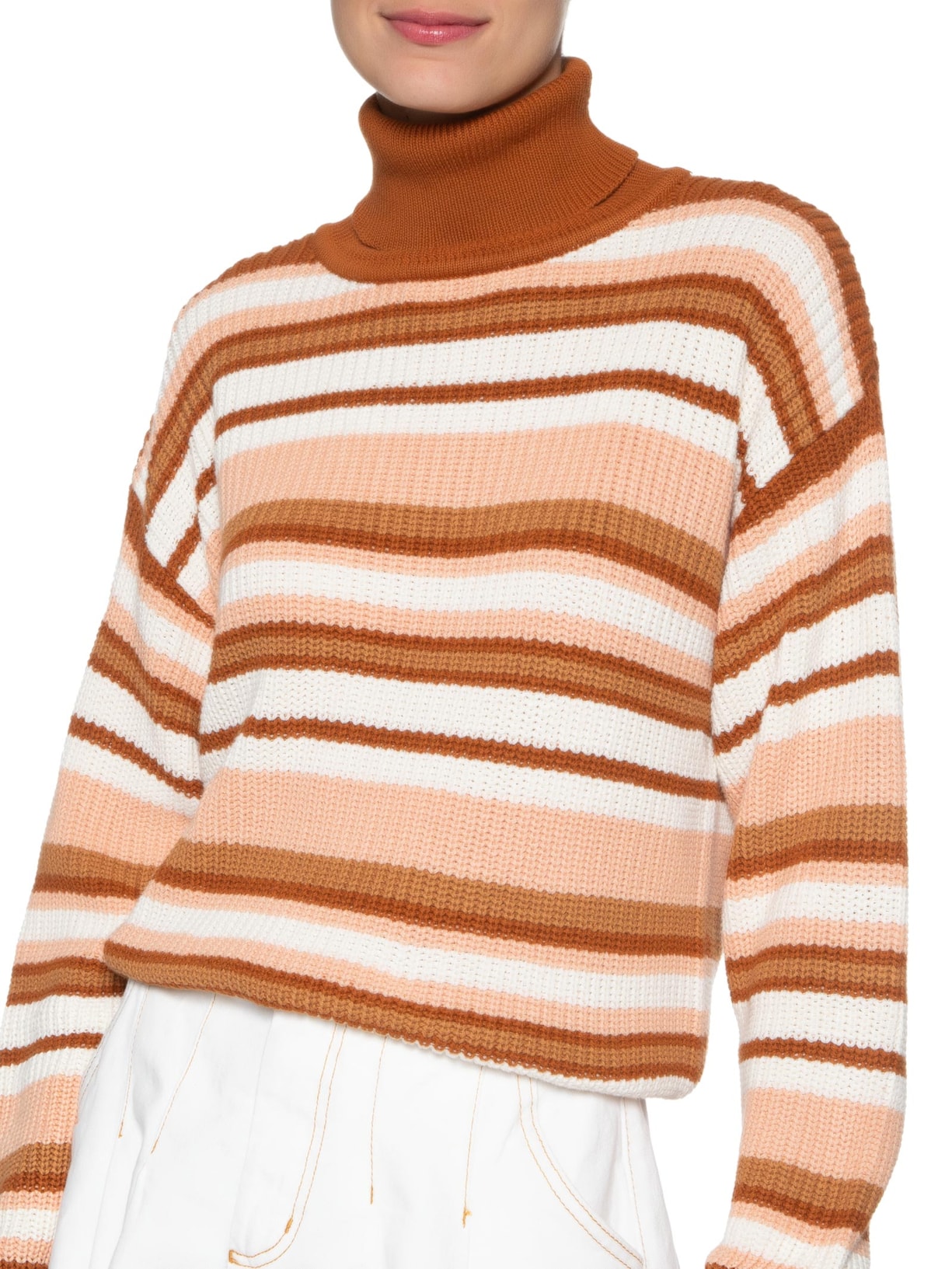 Blusa Feminina Tricot Marrom Hering