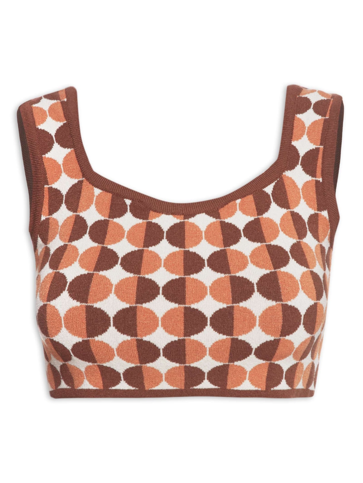 Blusa Feminina Tricot Meia Lua - Marrom