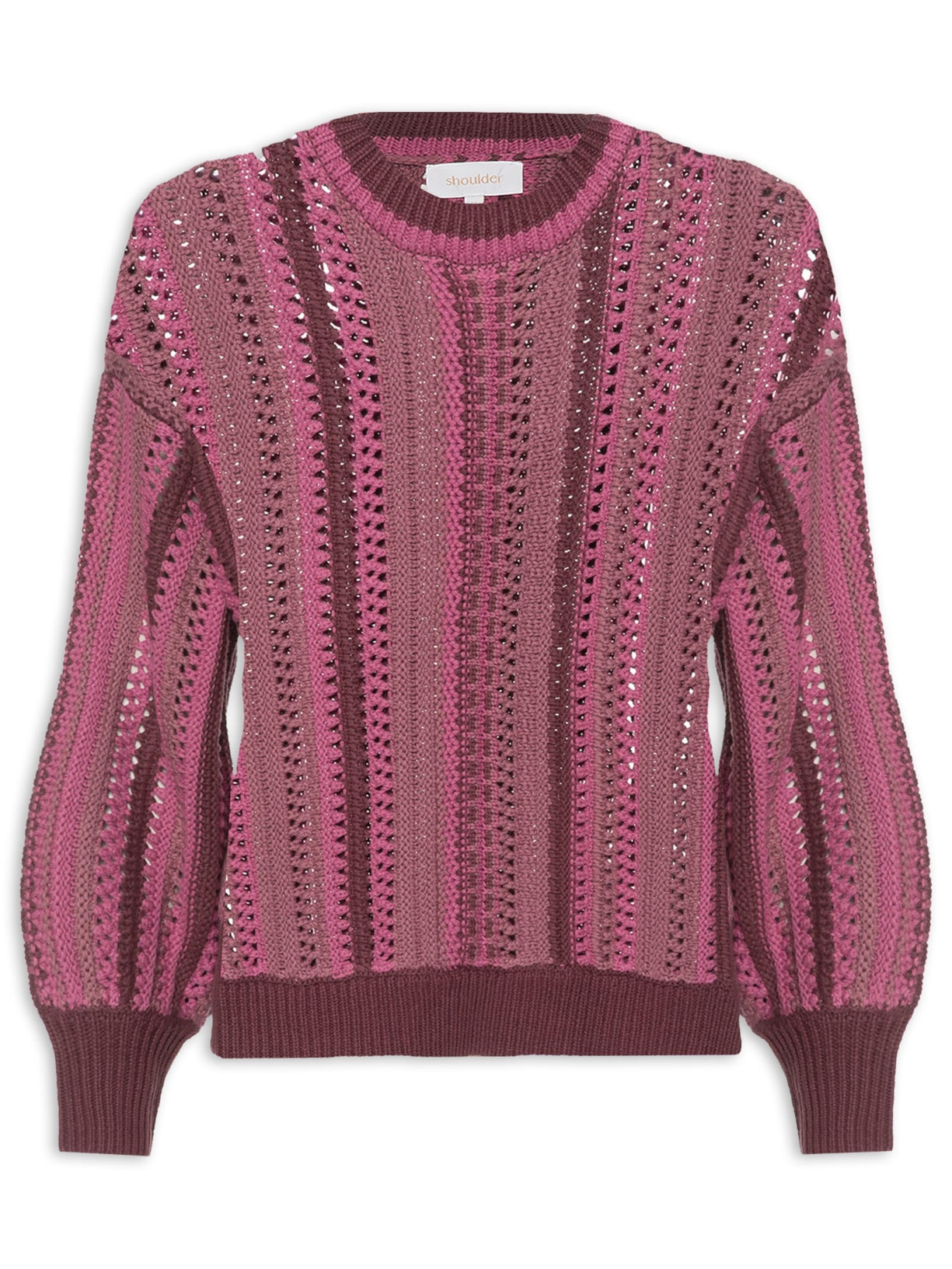 Blusa Feminina Tricot Mix Textura - Rosa
