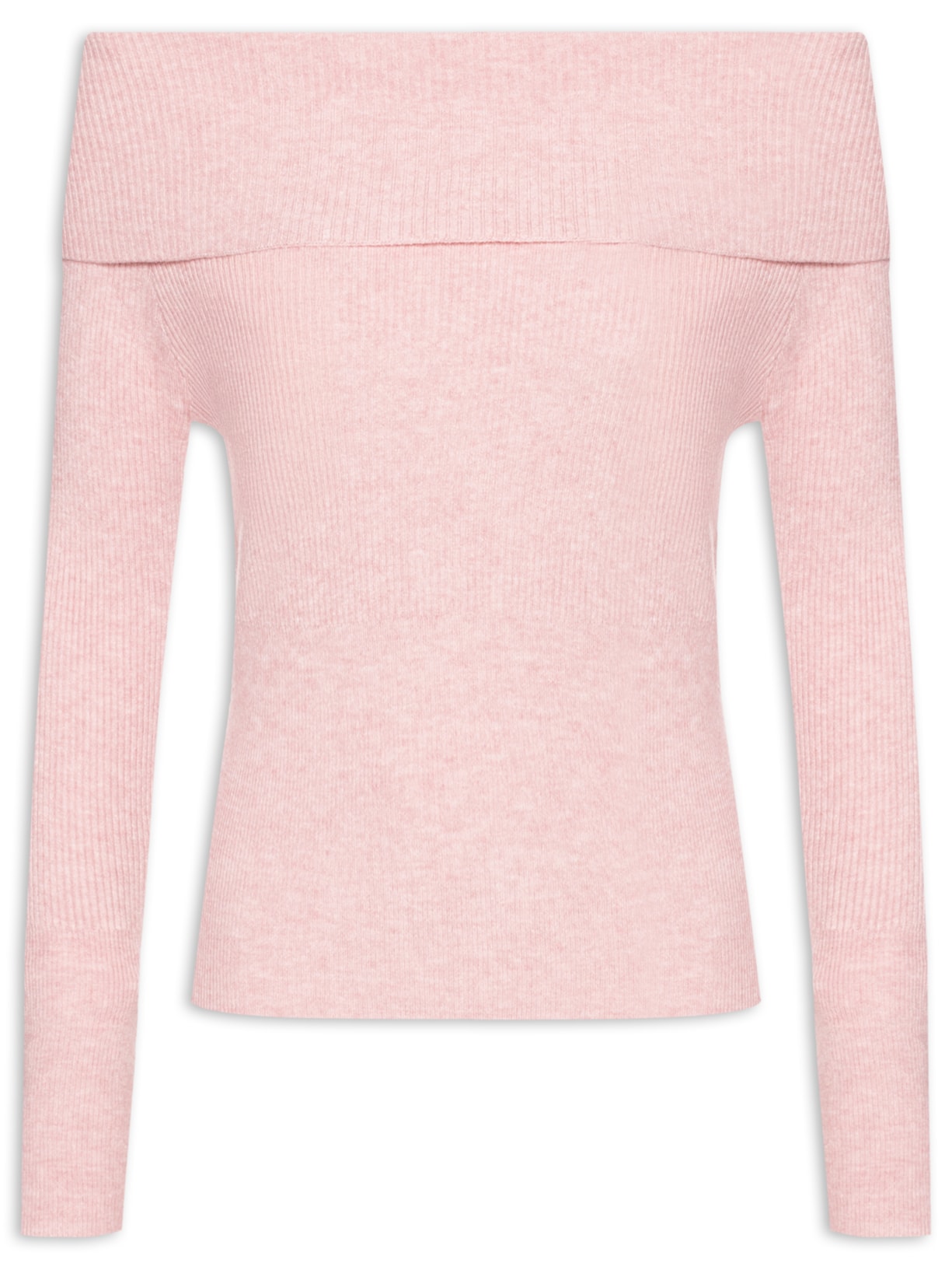 Blusa Feminina Tricot Ombro a Ombro - Rosa