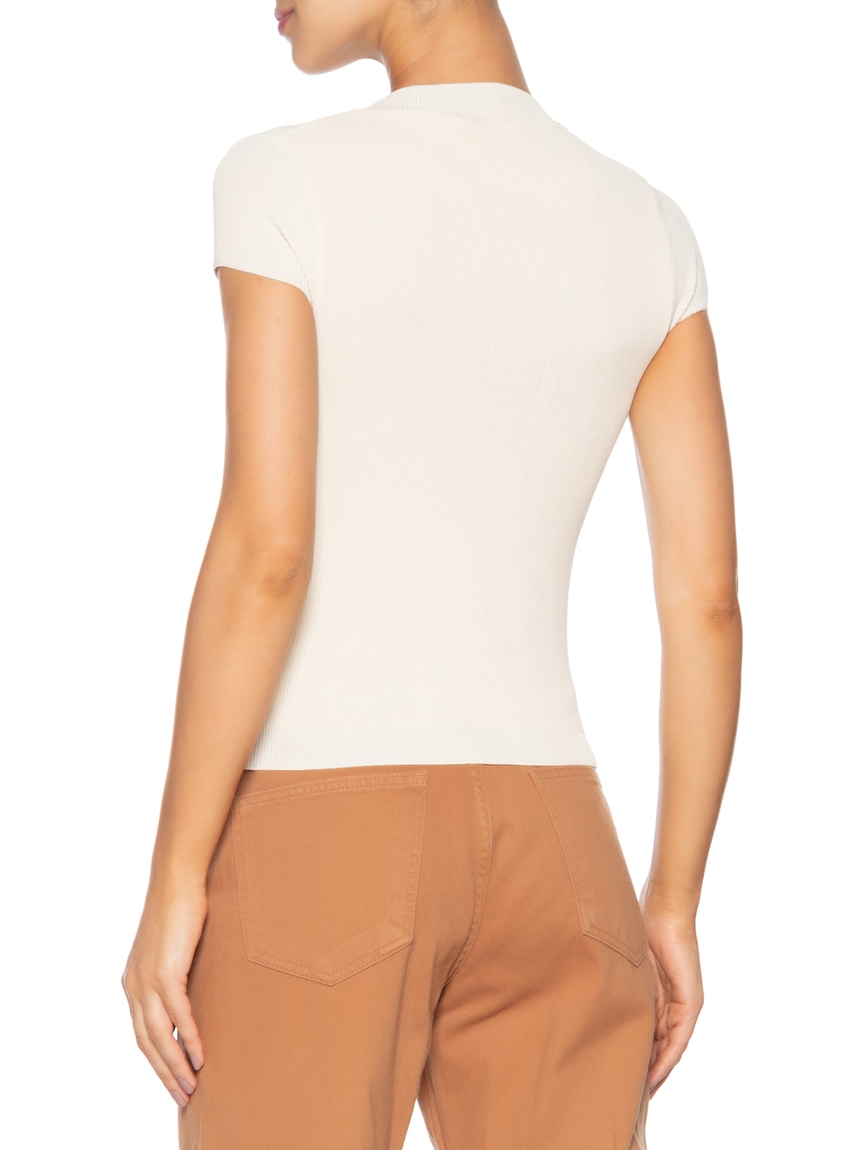 Blusa Feminina Tricot Oversized Bege Basiq