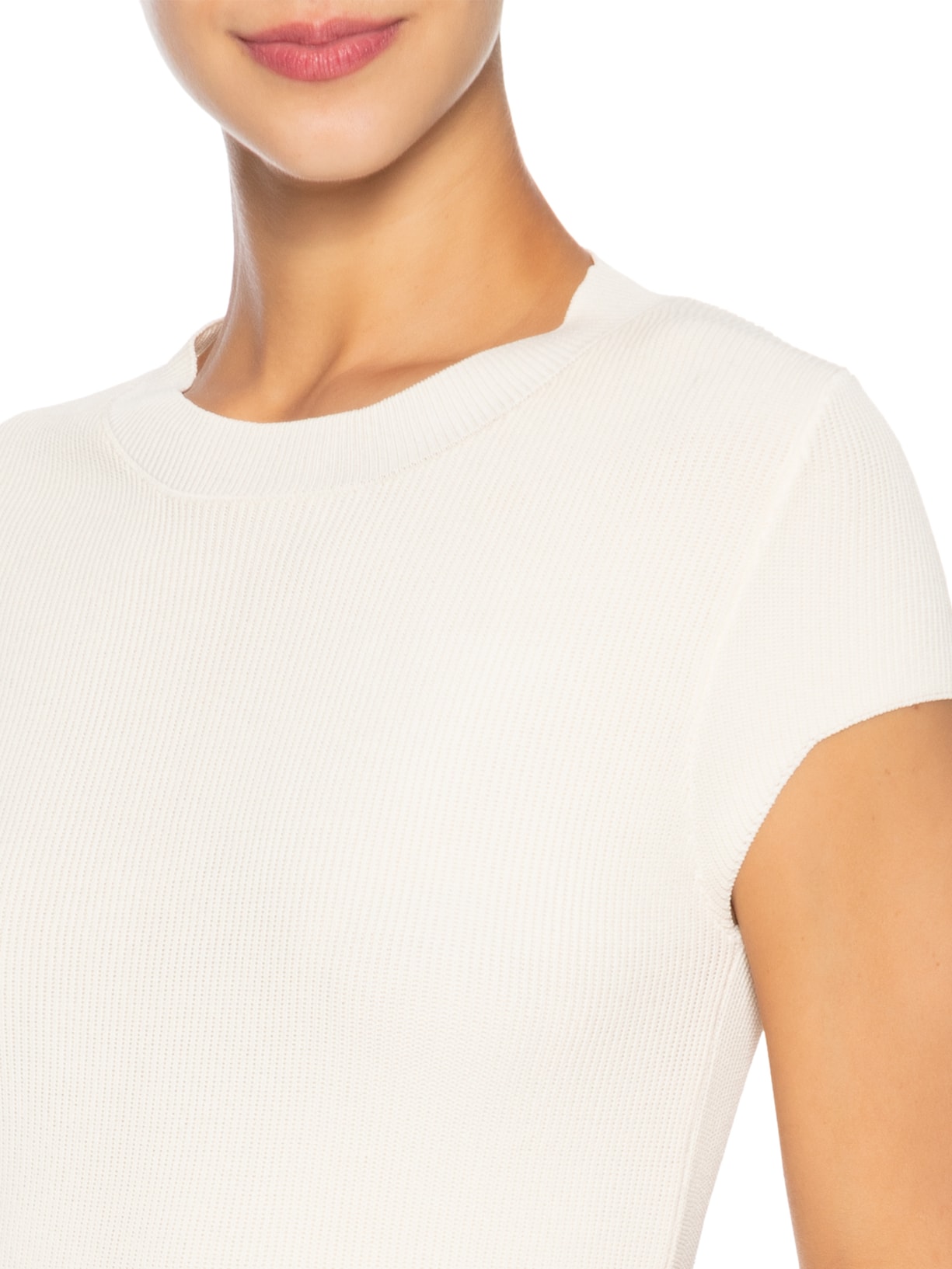 Blusa Feminina Tricot Oversized Bege Basiq