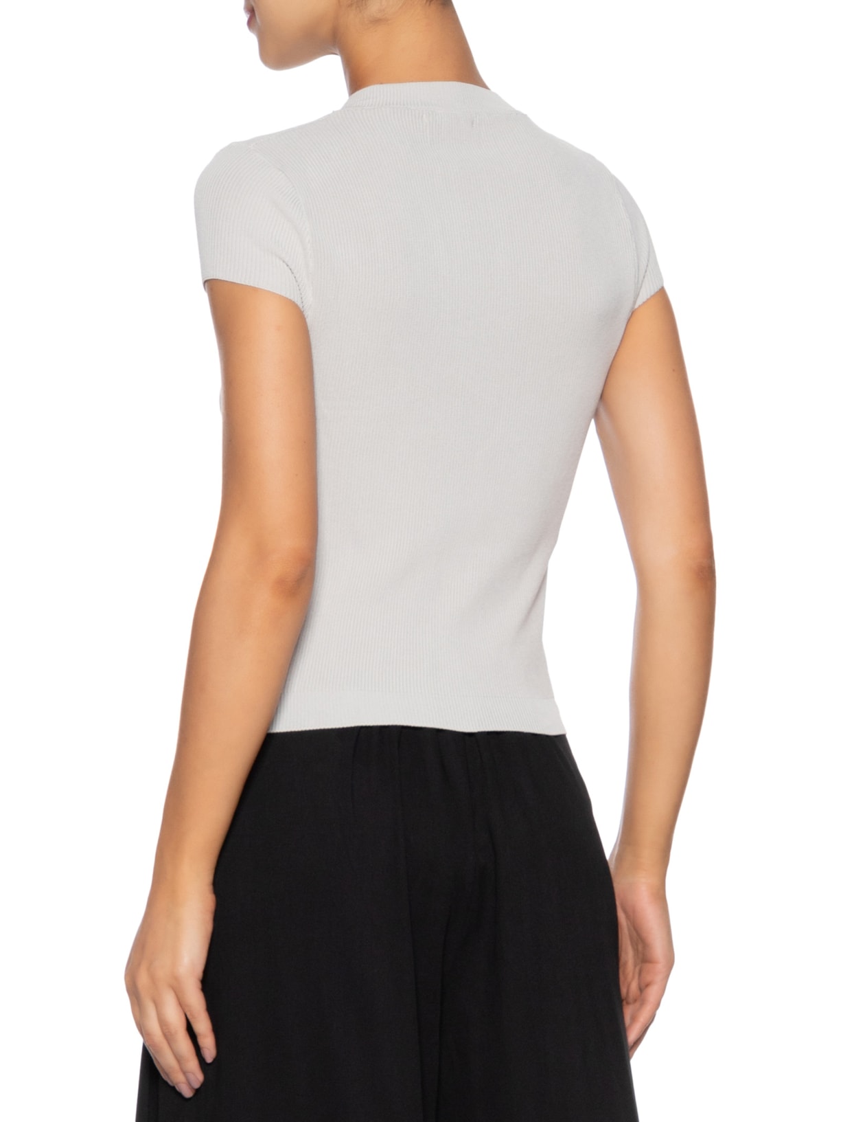 Blusa Feminina Tricot Oversized Cinza Basiq