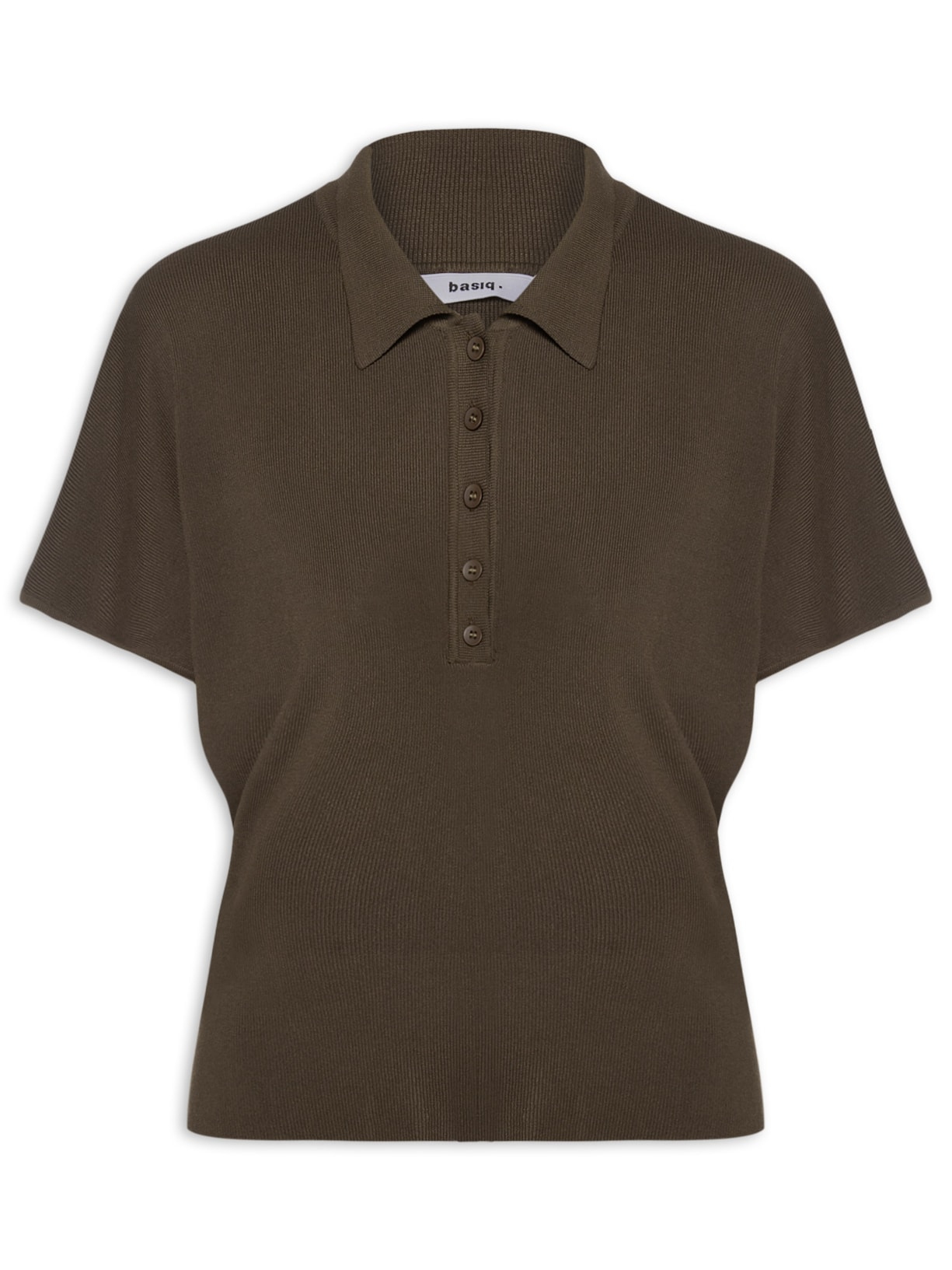 Blusa Feminina Tricot Oversized Gola Esporte - Marrom