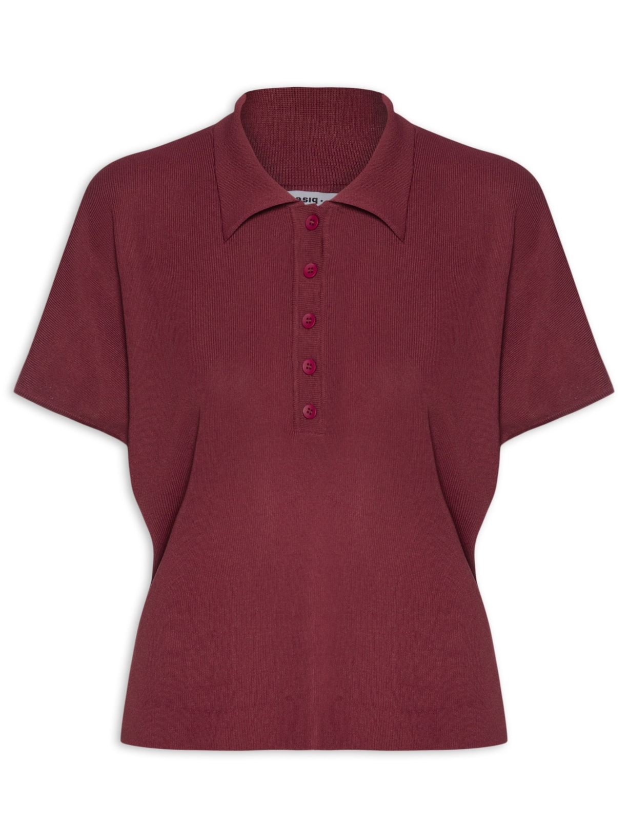 Blusa Feminina Tricot Oversized Gola Esporte Vermelho Basiq