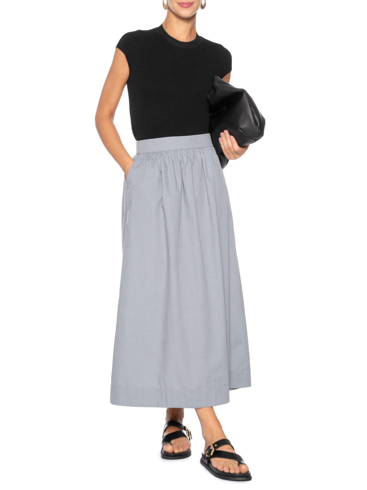 Blusa Feminina Tricot Oversized Preto Basiq