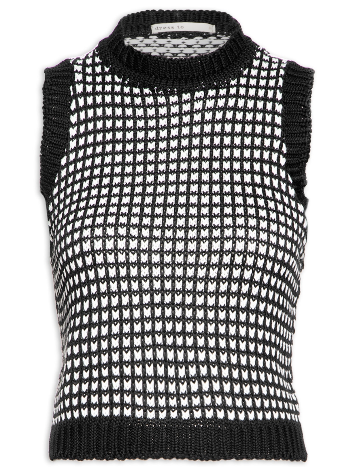 Blusa Feminina Tricot P&B Preto