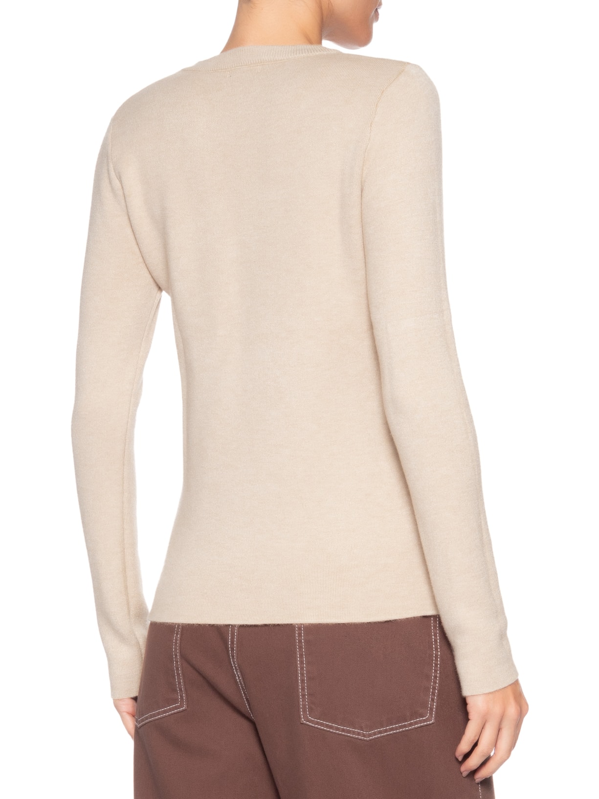 Blusa Feminina Tricot Peluciado – Bege Basiq