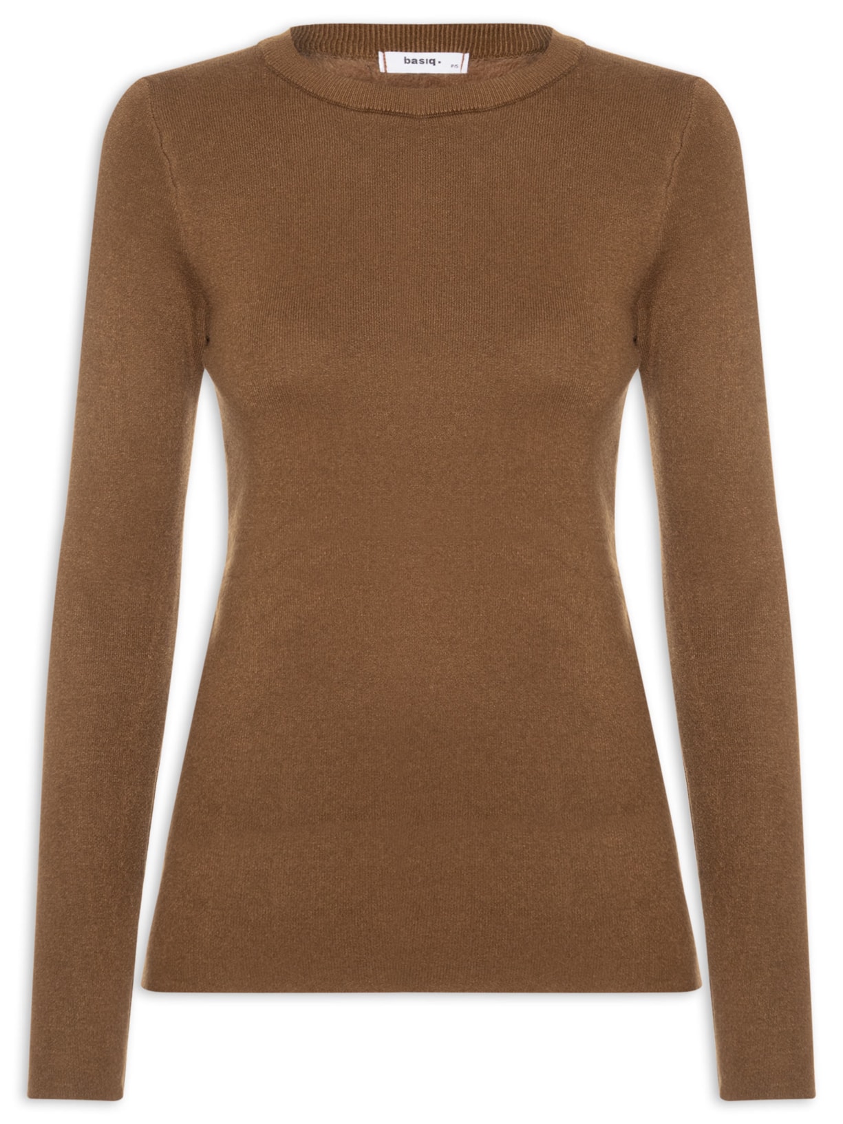 Blusa Feminina Tricot Peluciado – Marrom Basiq