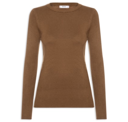 Blusa Feminina Tricot Peluciado – Marrom
