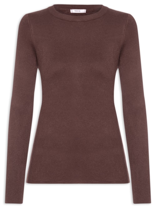 Blusa Feminina Tricot Peluciado – Marrom