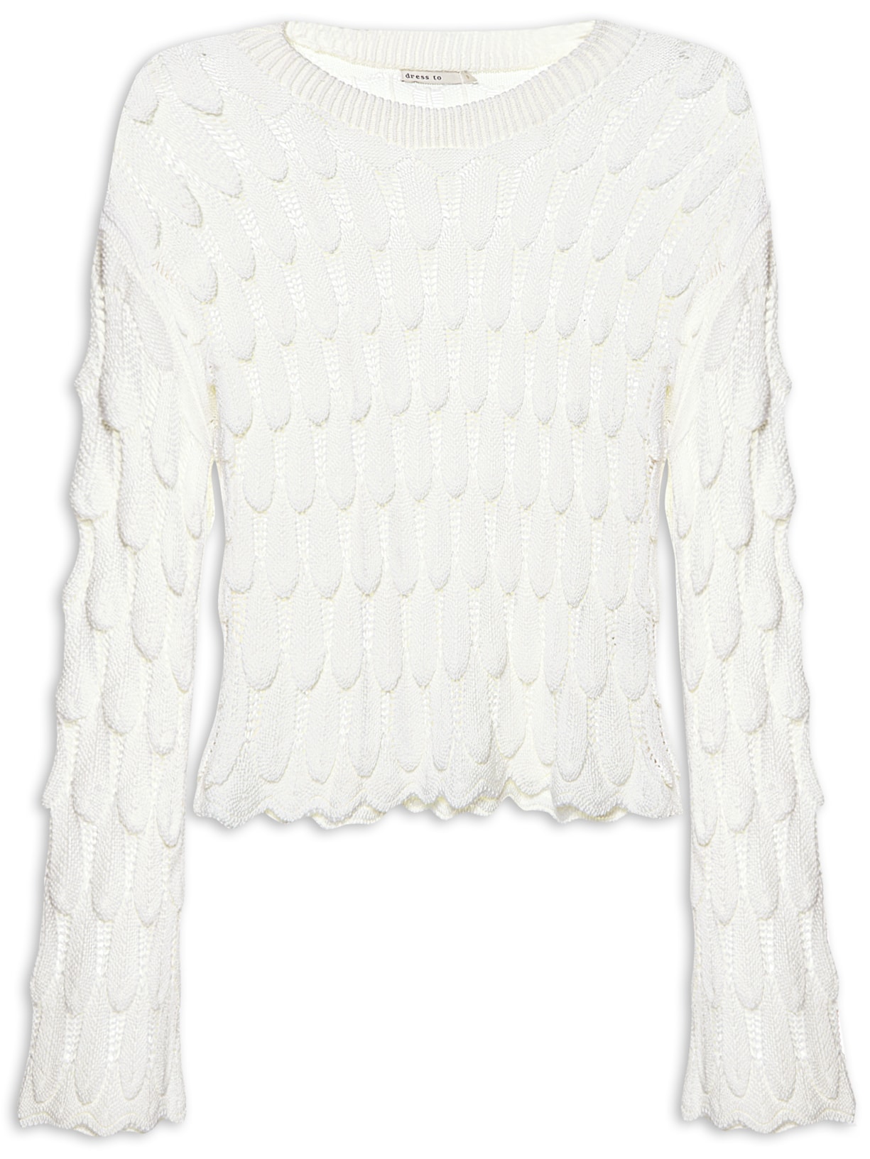 Blusa Feminina Tricot Pétala - Off White