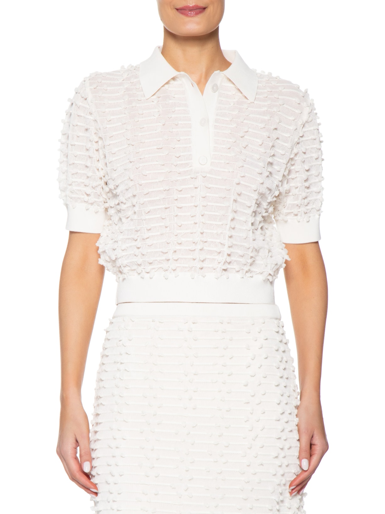 Blusa Feminina Tricot Poá – Branco Coven