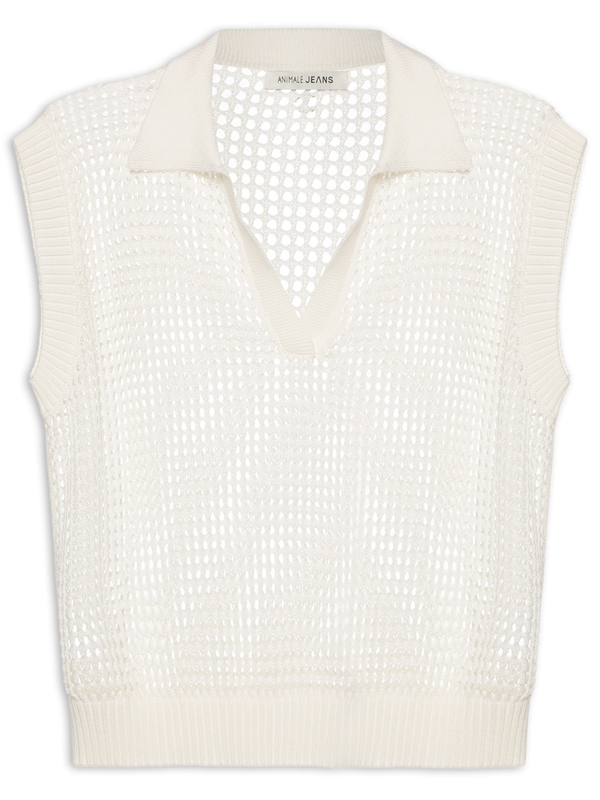 Blusa Feminina Tricot Ponto Aberto - Branco