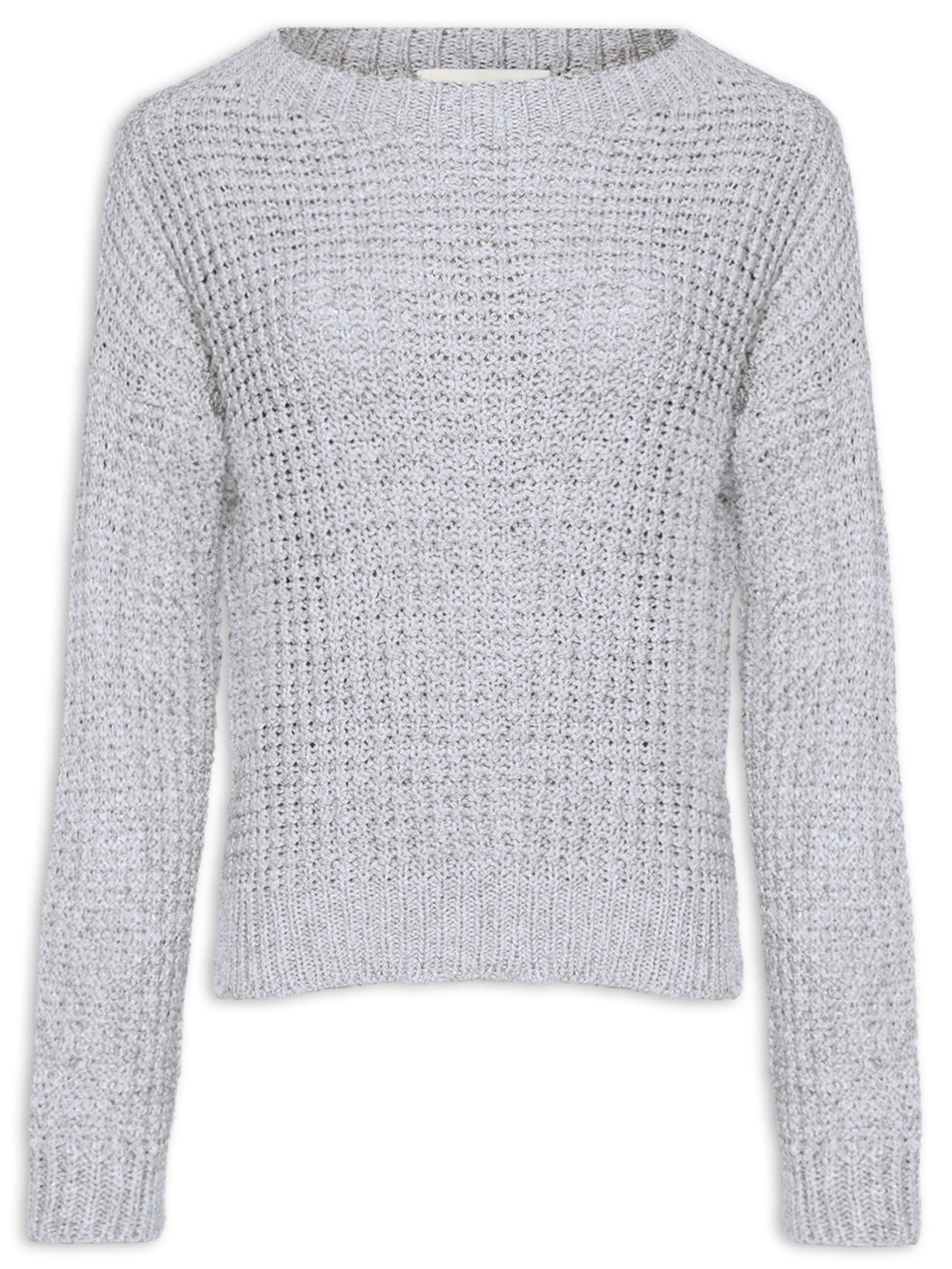 Blusa Feminina Tricot Ponto Pérola - Bege