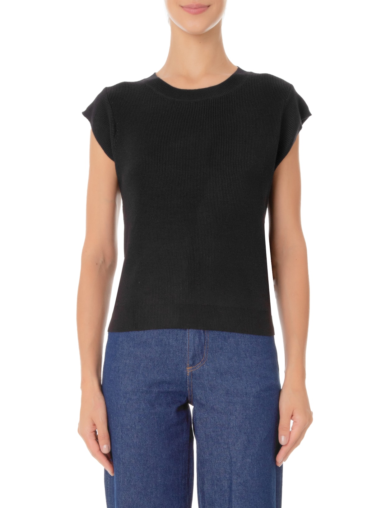 Blusa Feminina Tricot Preto '2Essential