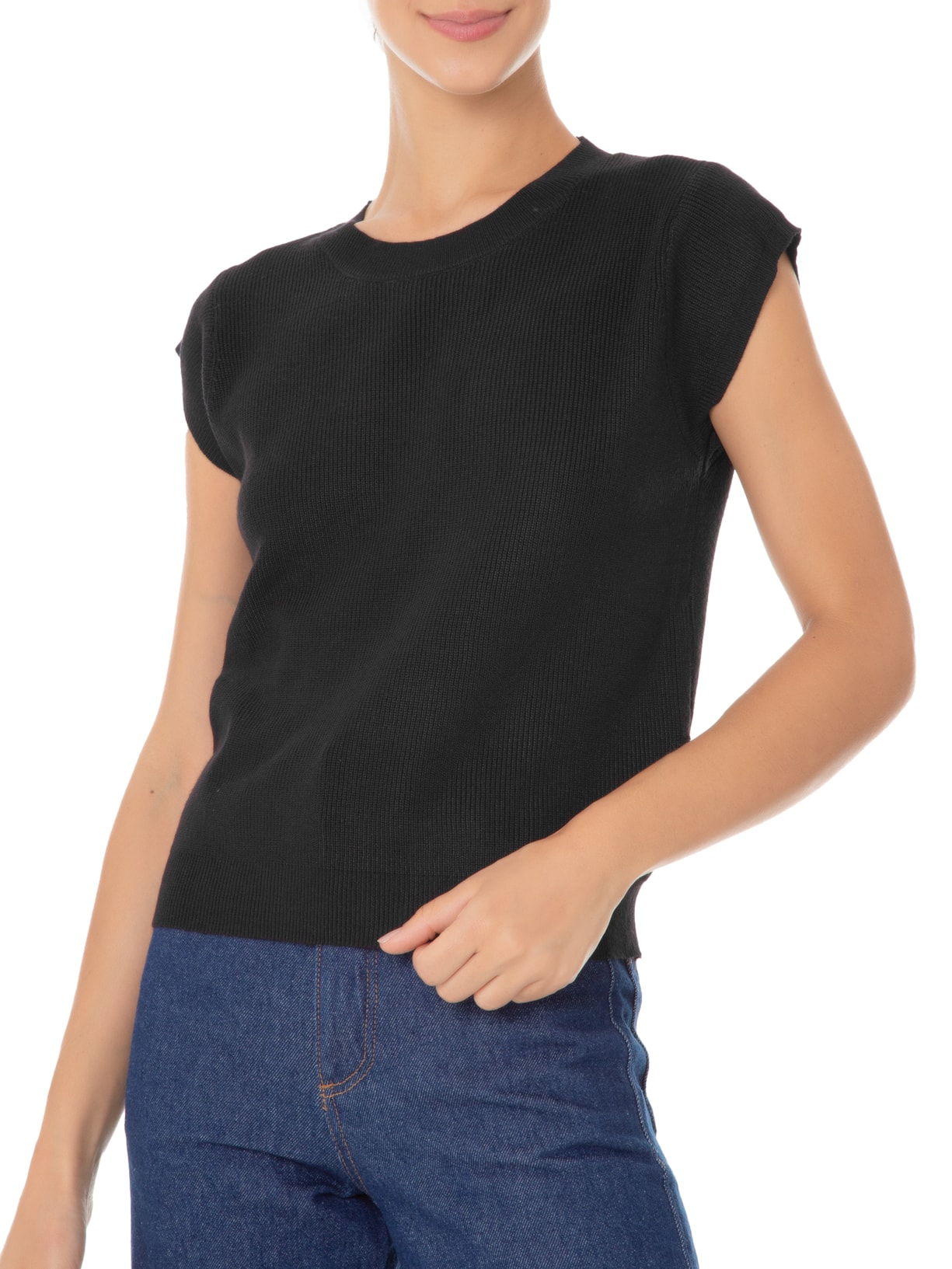 Blusa Feminina Tricot Preto '2Essential