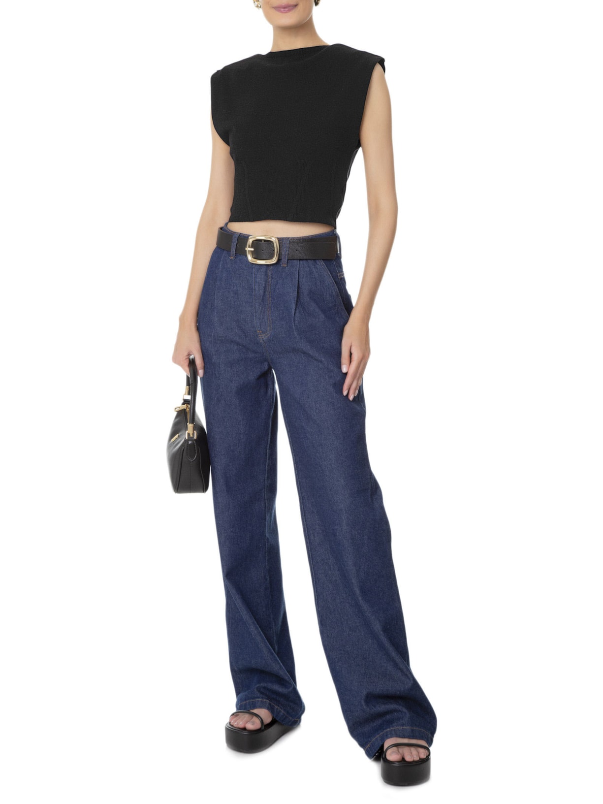 Blusa Feminina Tricot Preto '2Essential