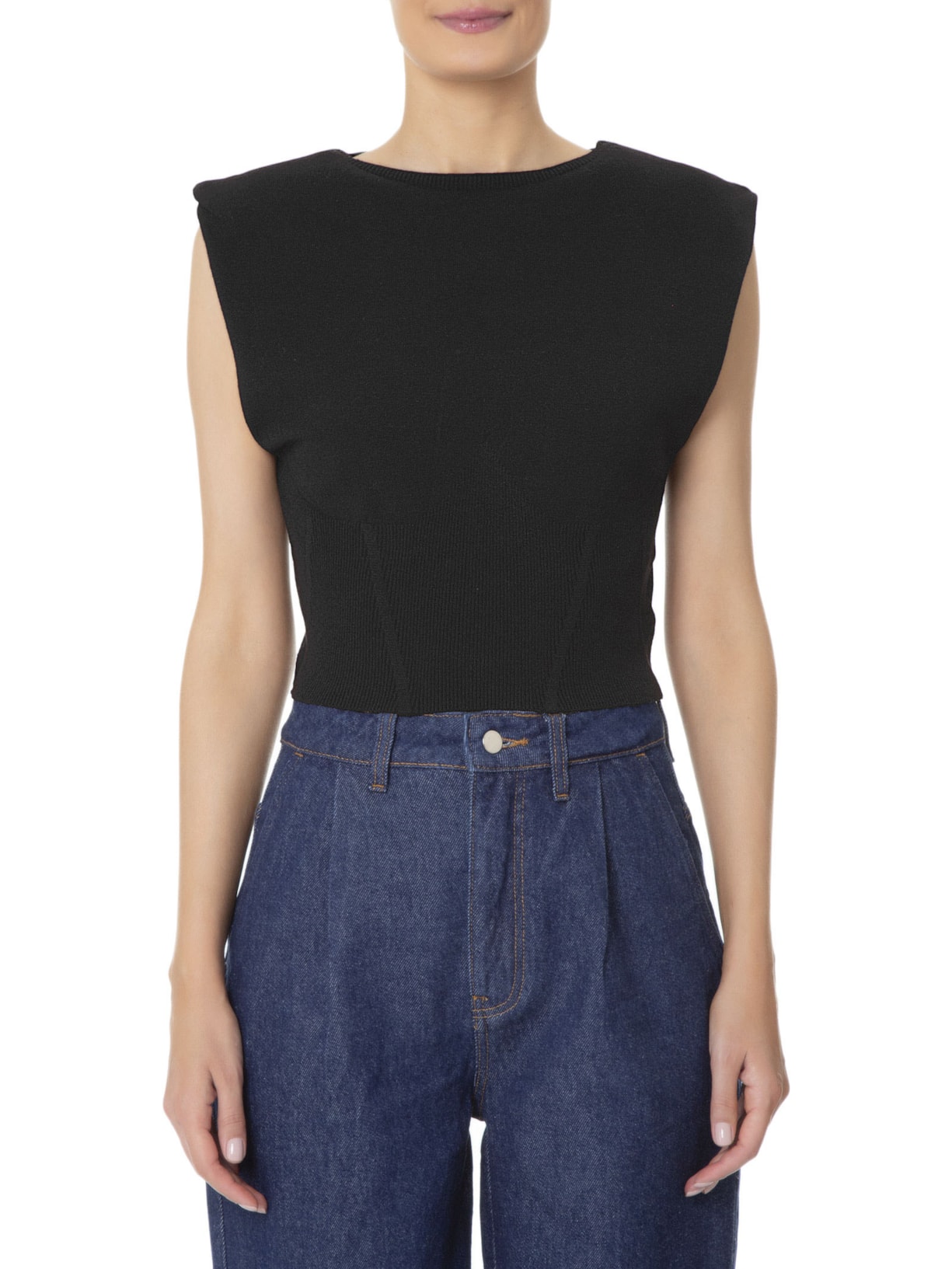 Blusa Feminina Tricot Preto '2Essential