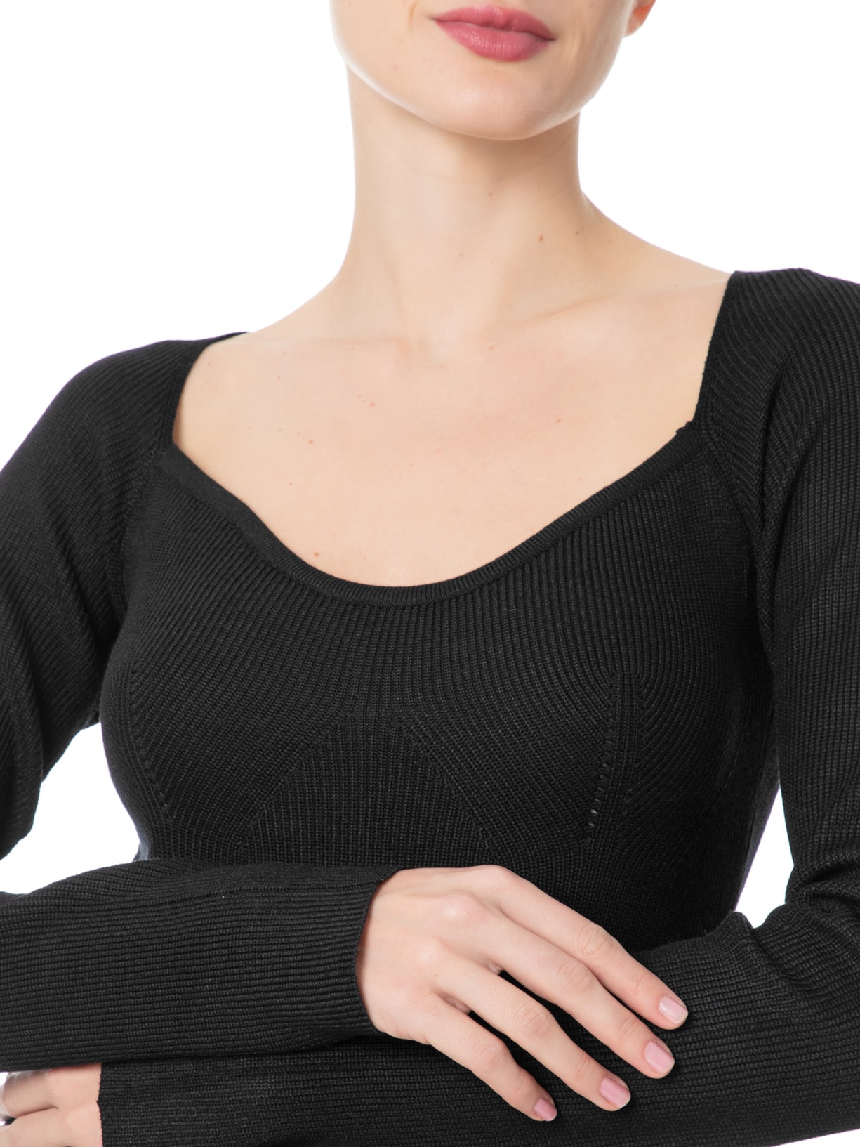 Blusa Feminina Tricot Preto Basiq
