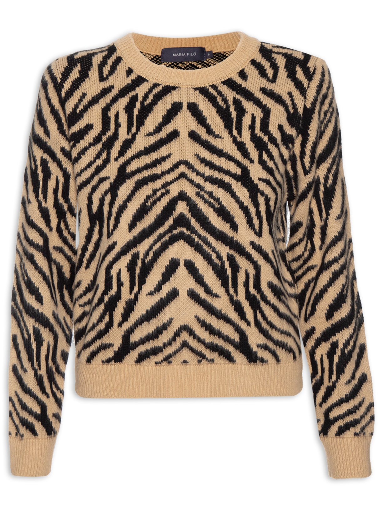 Blusa Feminina Tricot Pull Estampa Selva - Animal Print
