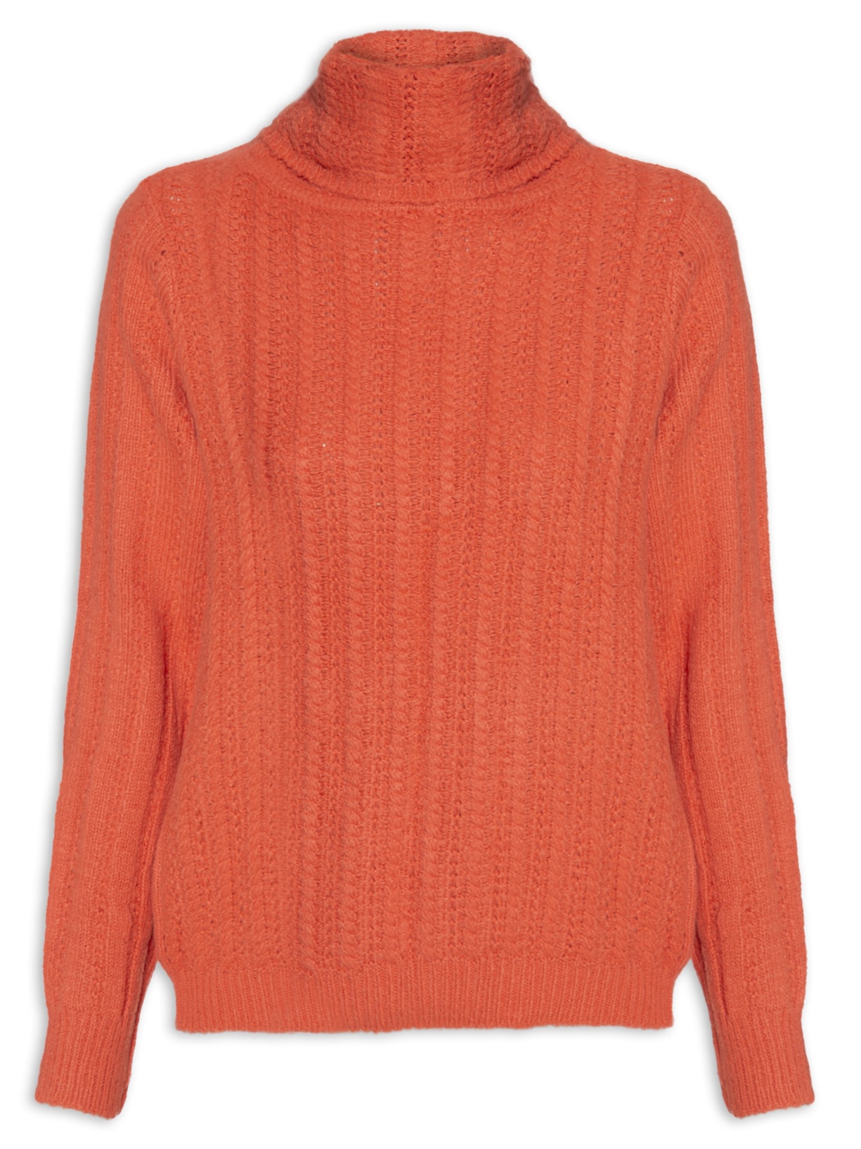 Blusa Feminina Tricot Pull Laranja Maria Filó