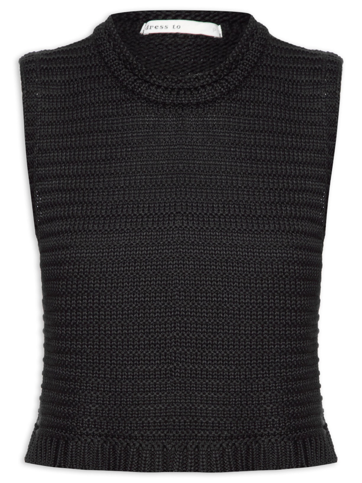 Blusa Feminina Tricot Quadradinha - Preto