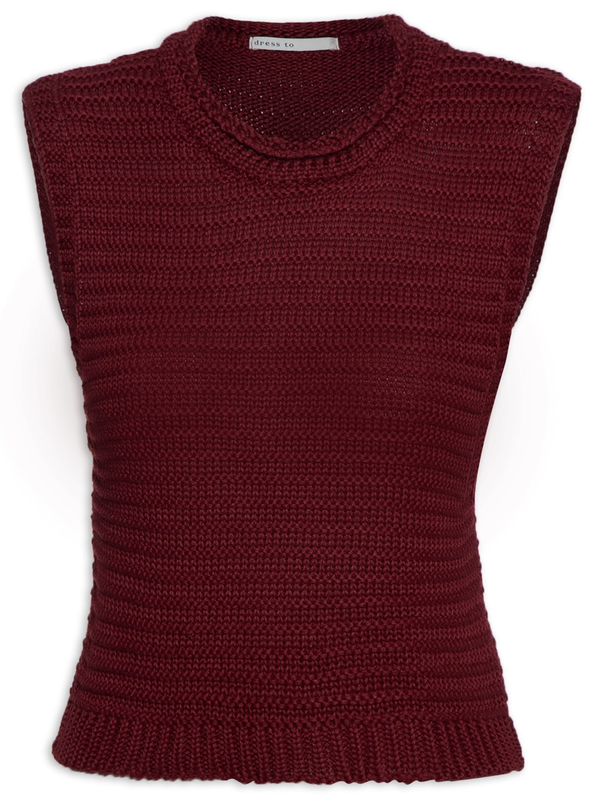 Blusa Feminina Tricot Quadradinha - Vermelho