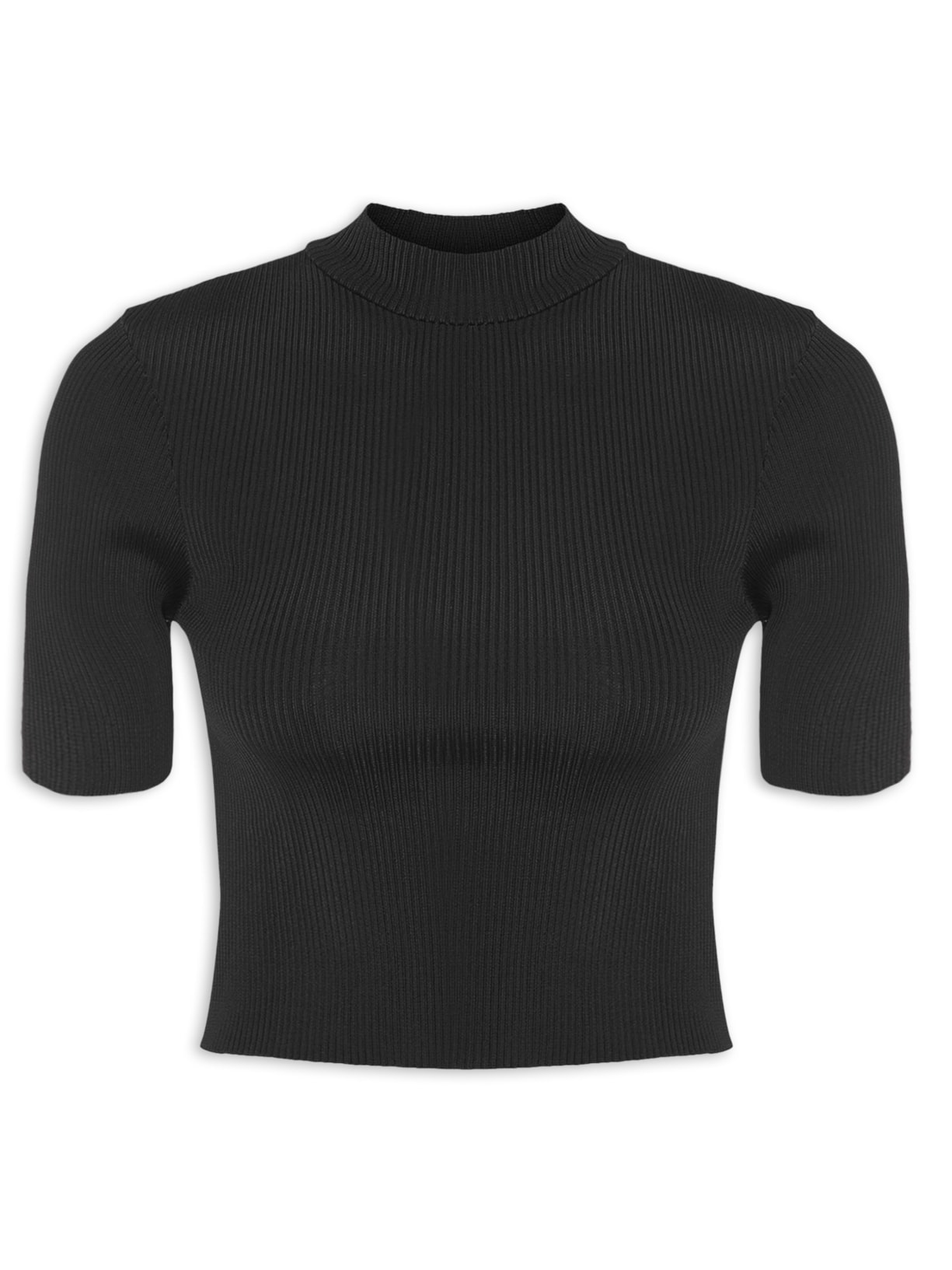 Blusa Feminina Tricot Rayon - Preto