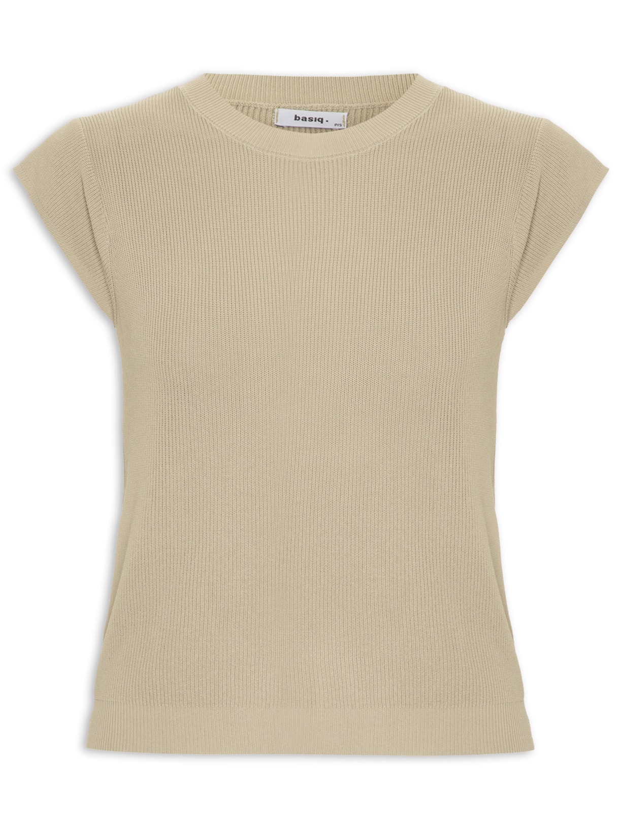 Blusa Feminina Tricot Sem Manga - Bege