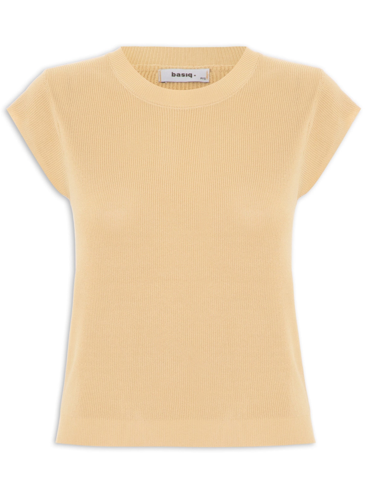 Blusa Feminina Tricot Sem Manga - Bege