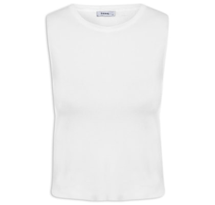 Blusa Feminina Tricot Sem Manga - Off White