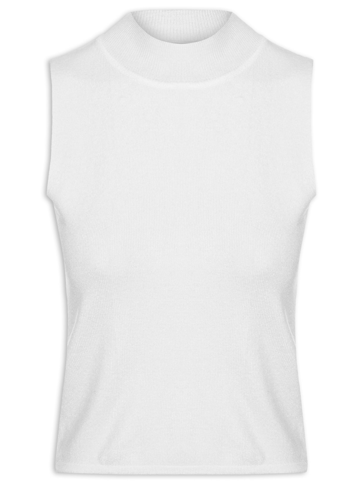 Blusa Feminina Tricot Sem Manga Off White Market 33