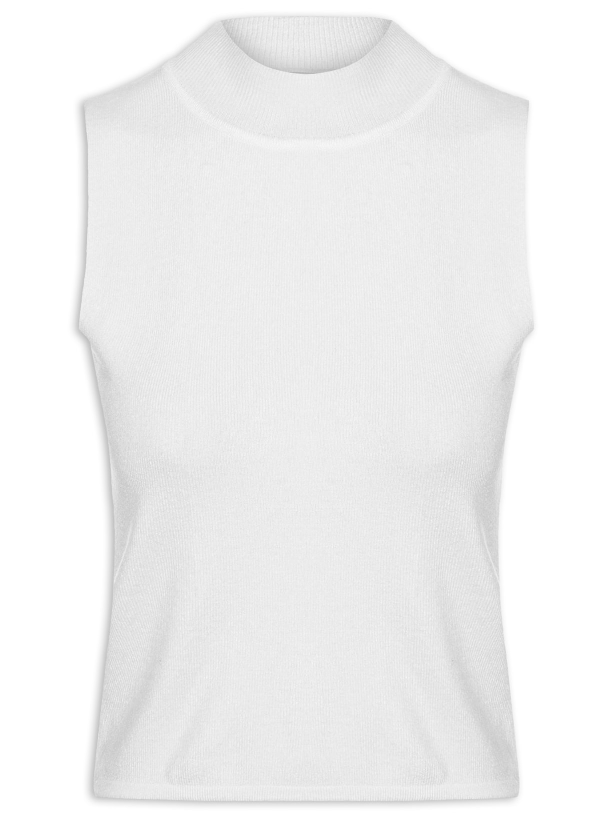 Blusa Feminina Tricot Sem Manga - Off White