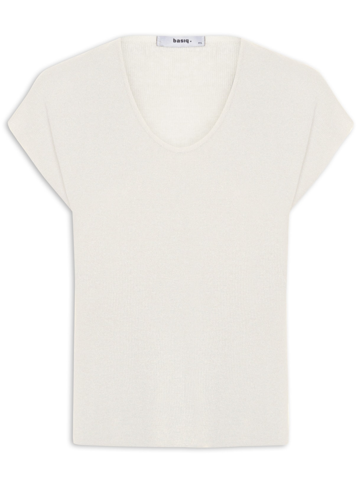 Blusa Feminina Tricot Sem Manga Oversized - Off White