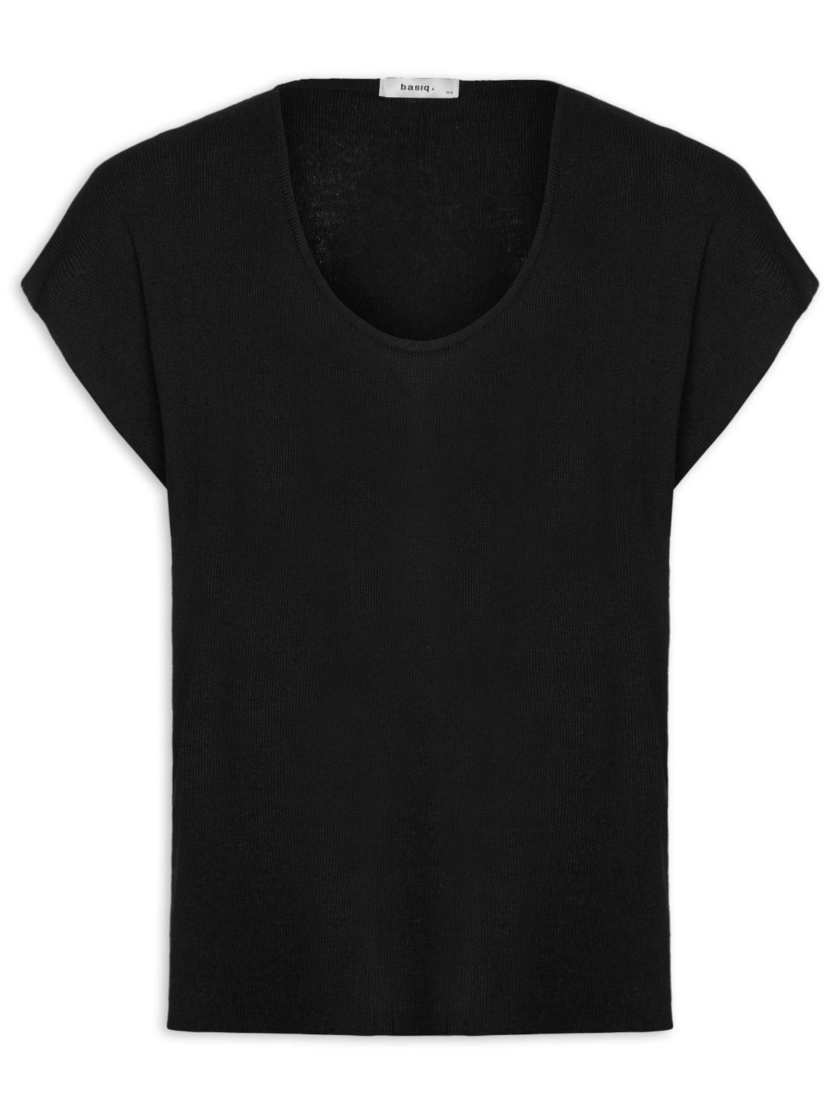 Blusa Feminina Tricot Sem Manga Oversized - Preto