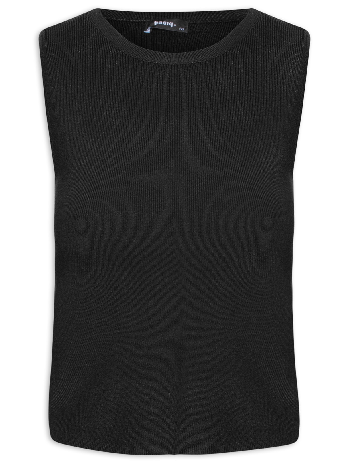 Blusa Feminina Tricot Sem Manga - Preto