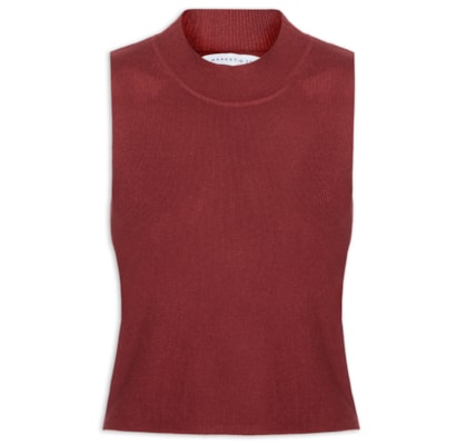 Blusa Feminina Tricot Sem Manga - Vinho