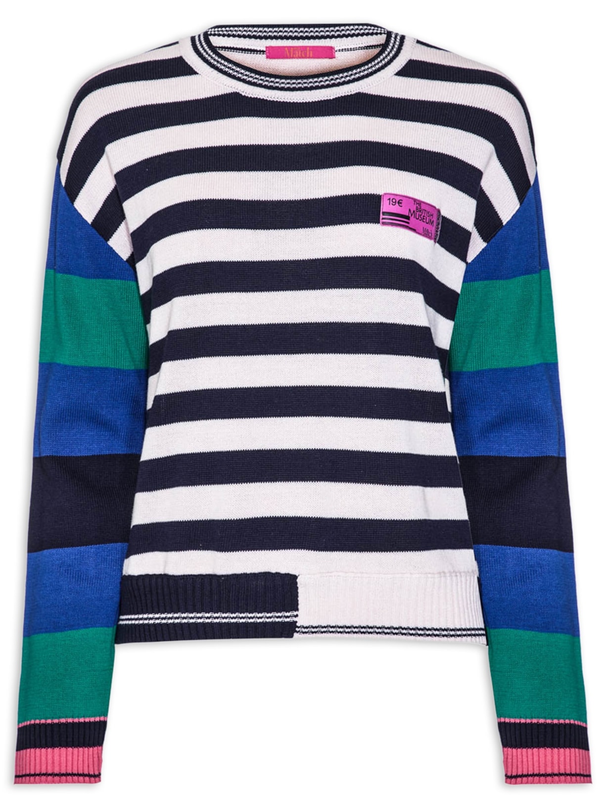 Blusa Feminina Tricot Stripe - Branco