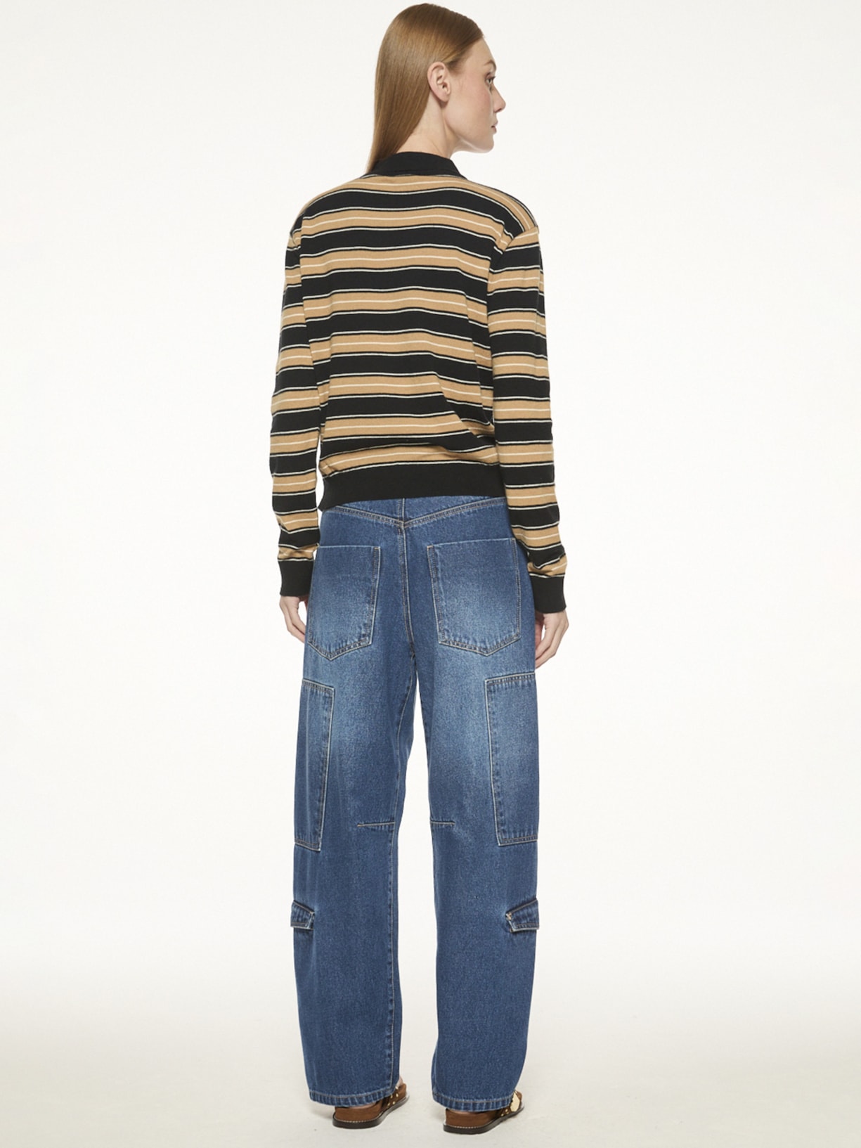 Blusa Feminina Tricot Stripes V27 Preto Mixed